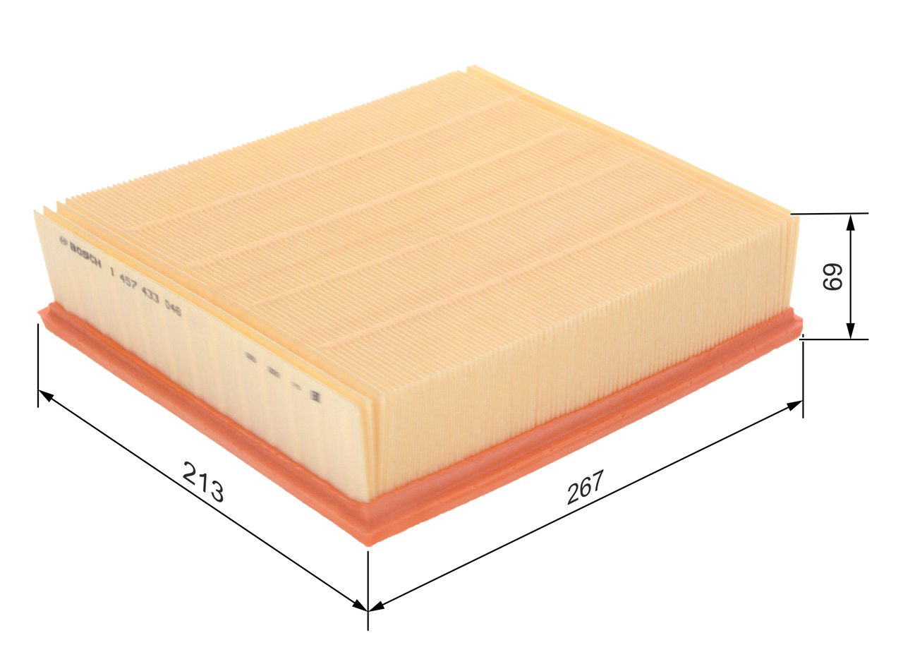 Фільтр повітряний AUDI A4 B6 (8E2) 2.0 2000.11 - 2005.12 BOSCH (1457433046) Bosch фото 2