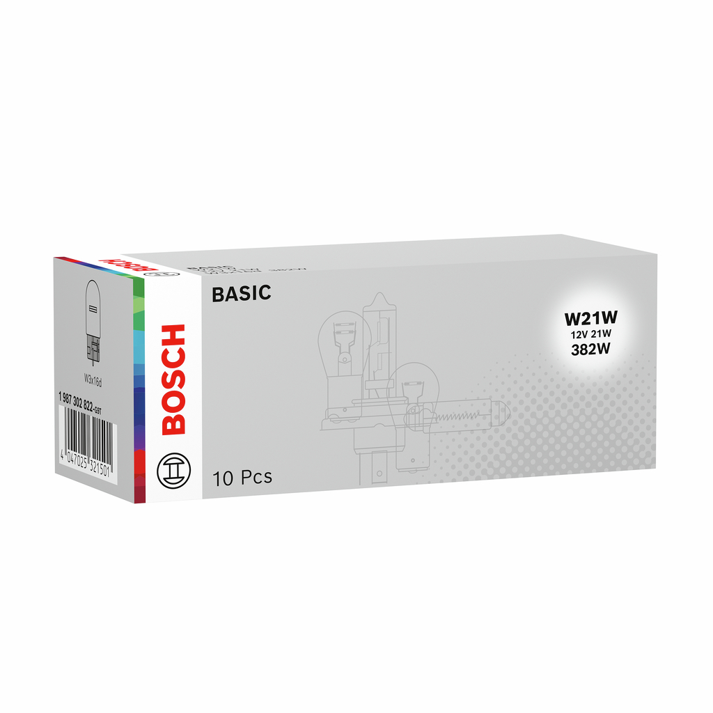 Автолампа W21W 12V 21W W3x16d Eco Bosch фото 4