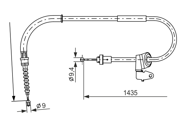 Трос ручного гальма ЗЗАДУ MINI (BMW) COOPER 06.2001 - 11.2006; ONE 1.6 I 06.2001 - 11 BOSCH (1 987 482 230) Bosch фото 2
