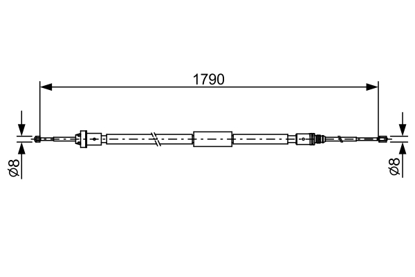 Трос ручного гальма ЗЗАДУ / PEUGEOT; CITROEN 208 1.4 HDI 01.2012 - 04.2015; 208 1.2 V BOSCH (1 987 482 495) Bosch фото 2