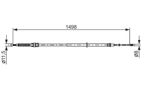 Трос ручного гальма ЗЗАДУ / VW GOLF VII (5G1, BQ1, BE1, BE2) 04.2013 - 08.2020 BOSCH (1 987 482 789) Bosch фото 2