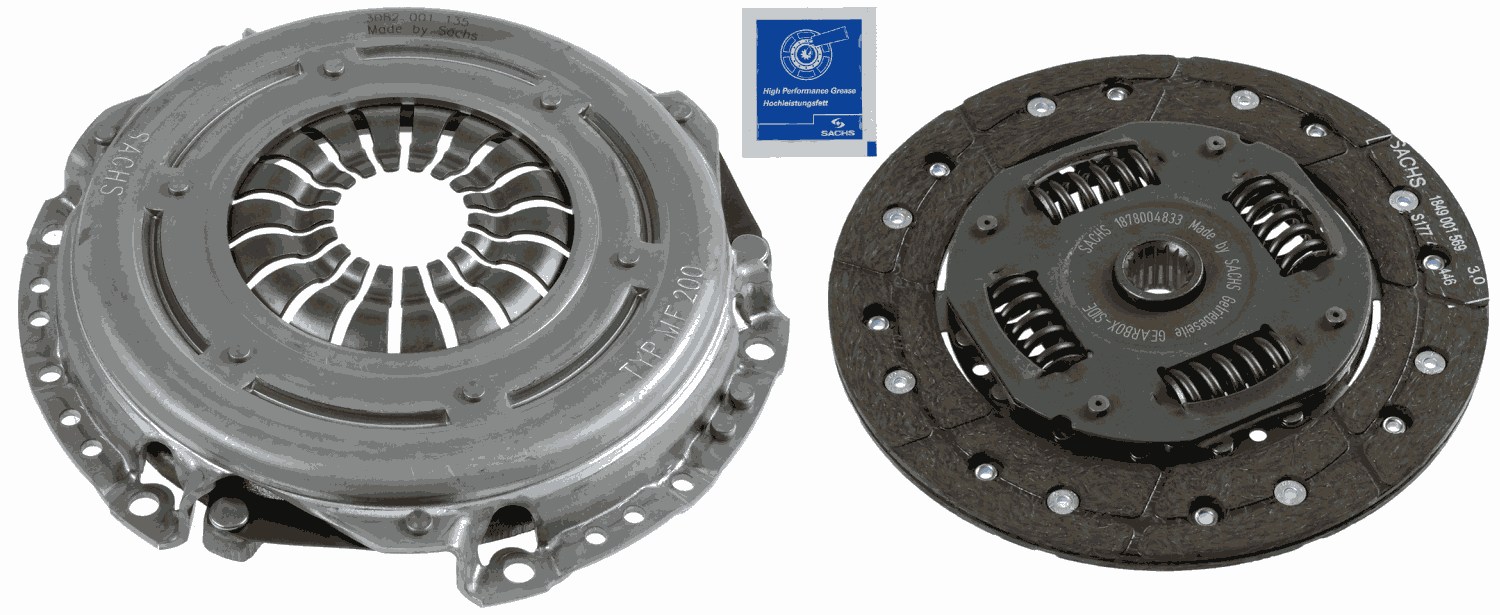 Комплект зчеплення FORD FIESTA VI (CB1, CCN) 1.4 2008.10 - 2017.04 SACHS (3000 951 080) SACHS фото 2