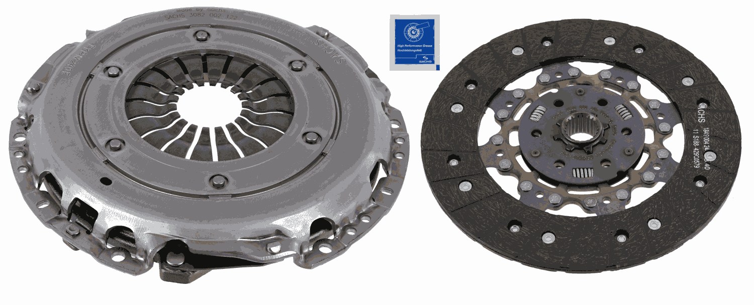 Комплект сцепления FORD: C-MAX (DM2), 2.0 TDCI, C-MAX II (DXA/CB7, DXA/CEU), 2.0 TDC SACHS (3000 970 126) SACHS фото 2