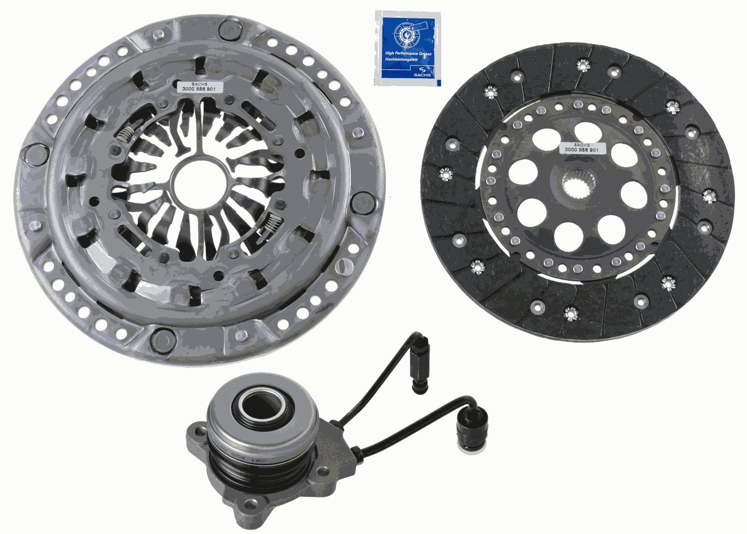Комплект зчеплення MB A- B- 1.6CDI 1.7CDI 2.0 98- SACHS (3000 990 049) SACHS фото 2