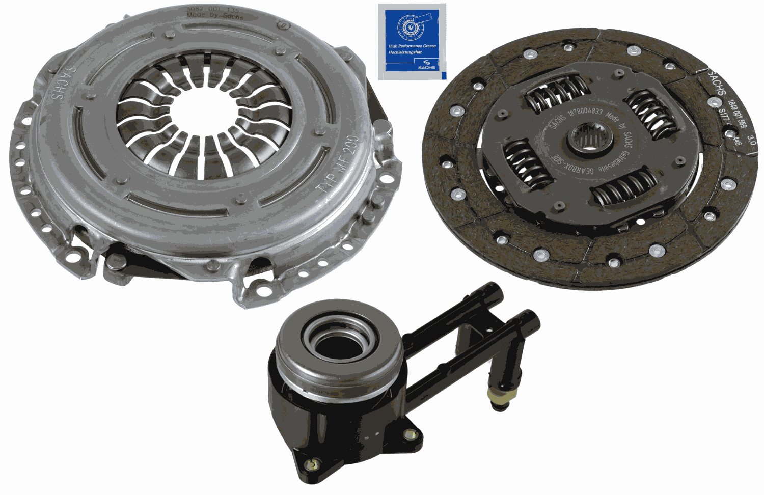 Комплект зчеплення FORD FIESTA VI (CB1, CCN) 1.4 2008.10 - 2017.04 SACHS (3000 990 314) SACHS фото 2