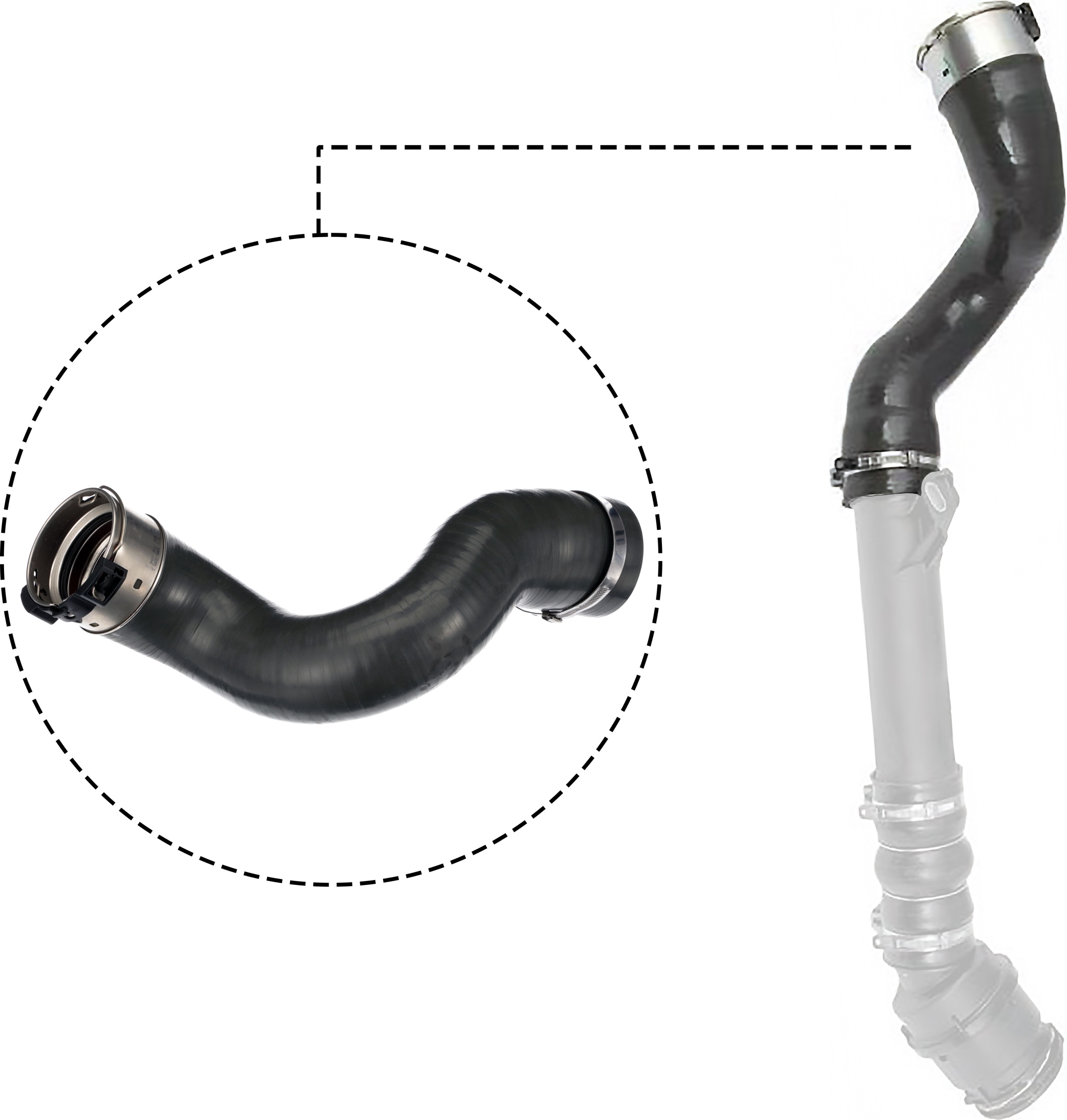 Патрубок інтеркулера Renault Kangoo 1.5 DCI 08- (довгий) Gates фото 7