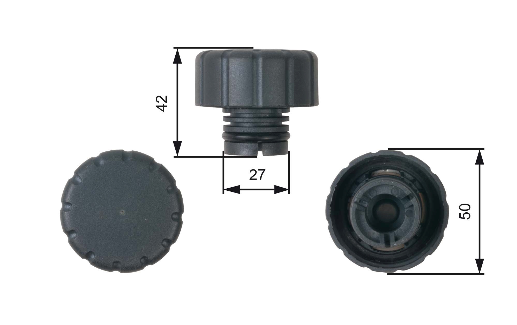 Кришка розширювального бачка MERCEDES-BENZ A-CLASS (W168) A 140 (168.031, 168.131) 1997.07 - 2 GATES (RC244) Gates фото 2