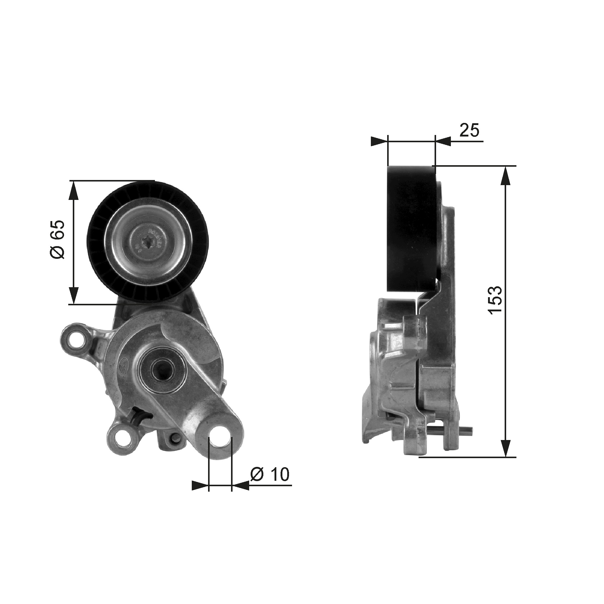Роликовий модуль натягувача ременя VAG 1.4FSI/1.6FSI GATES (T38209) Gates фото 2