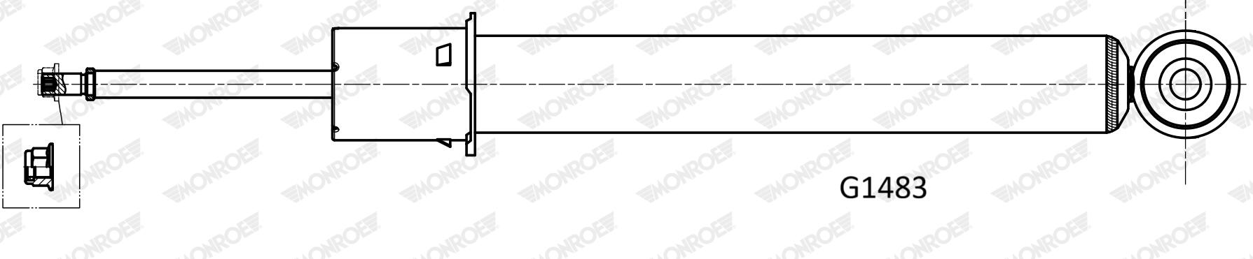 Амортизатор газомасляний TESLA MODEL 3 (5YJ3) 17>;MODEL Y (5YJY) 19> MONROE (G1483) Monroe фото 2
