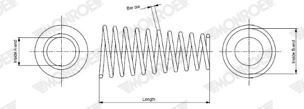 Пружини підвіски MAZDA 626 GE 1992-1997 MONROE (SP0467) Monroe фото 2
