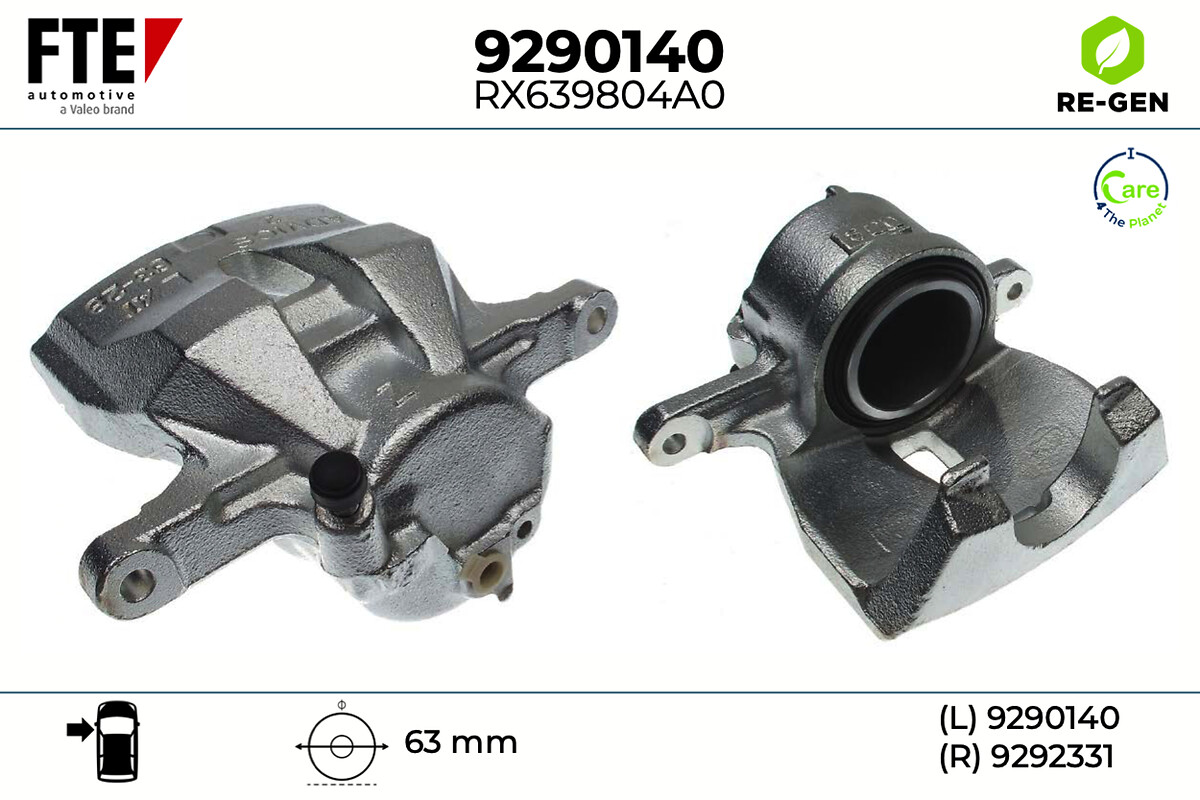 Супорт гальма TOYOTA AURIS (E15) FTE (9290140) FTE фото 2
