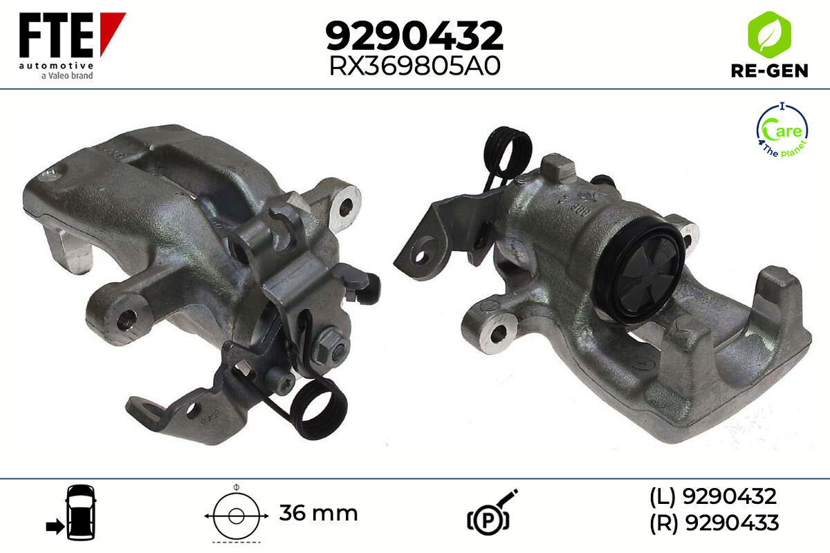 Супорт гальма OPEL ASTRA H A04 FTE (9290432) FTE фото 2