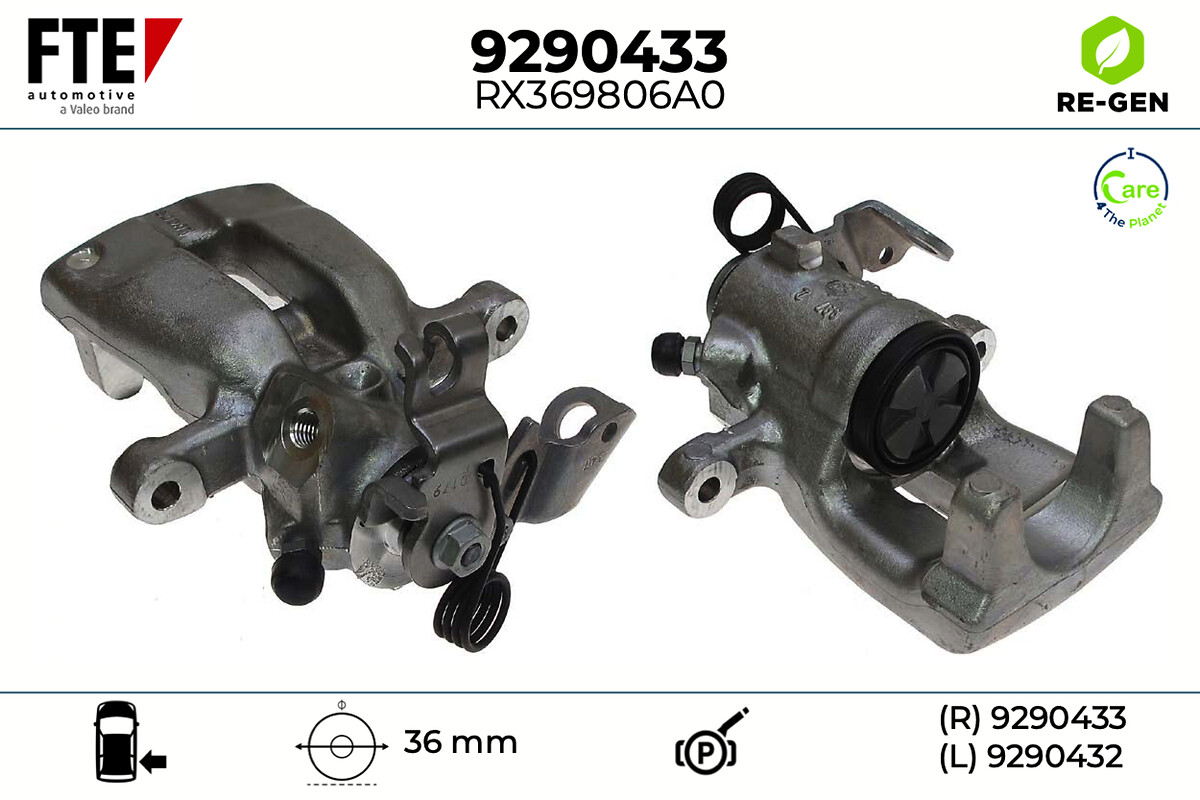 Супорт гальма OPEL ASTRA H A04 FTE (9290433) FTE фото 2