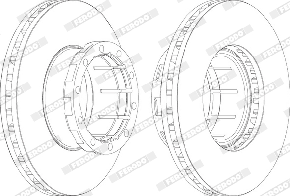 Гальмівні диски FE BCR114A для FIAT Series 300 S316HDS, S317GT-HD, S317HD, S317HDH
