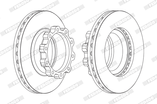 Гальмівні диски FE BCR170A для SCANIA P,G,R,T - series R 400