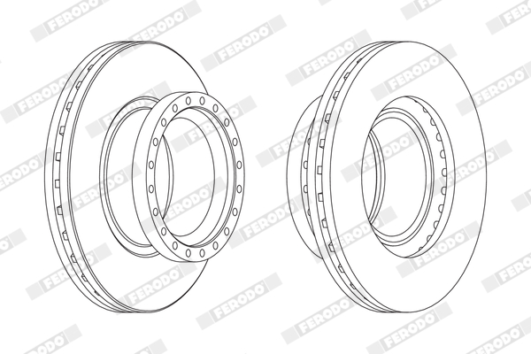 Гальмівні диски FE BCR282A для VDL Futura FHD 12, FHD 13