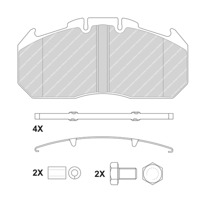 Гальмівні колодки FE FCV1404BFE для VOLVO NL NL 202, NL 222, NL 223