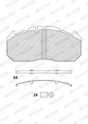 Гальмівні колодки FE FCV1578B для VOLVO NL NL 202, NL 222, NL 223