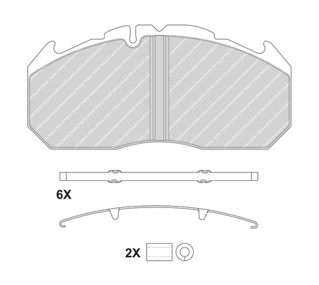 Гальмівні колодки FE FCV1762BFE для SETRA Series 300 S321UL