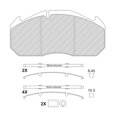 Гальмівні колодки FE FCV1763B для SETRA Series 300 S321UL