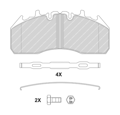 Гальмівні колодки FE FCV4378BFE для VOLVO FM FM 450