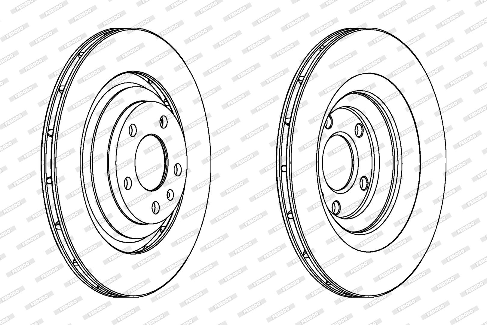 Диск гальмівний З ПОКРИТТЯМ AUDI A6 C6 (4F2) 3.0 2004.04-2011.08 FERODO (DDF1240C) Ferodo фото 2