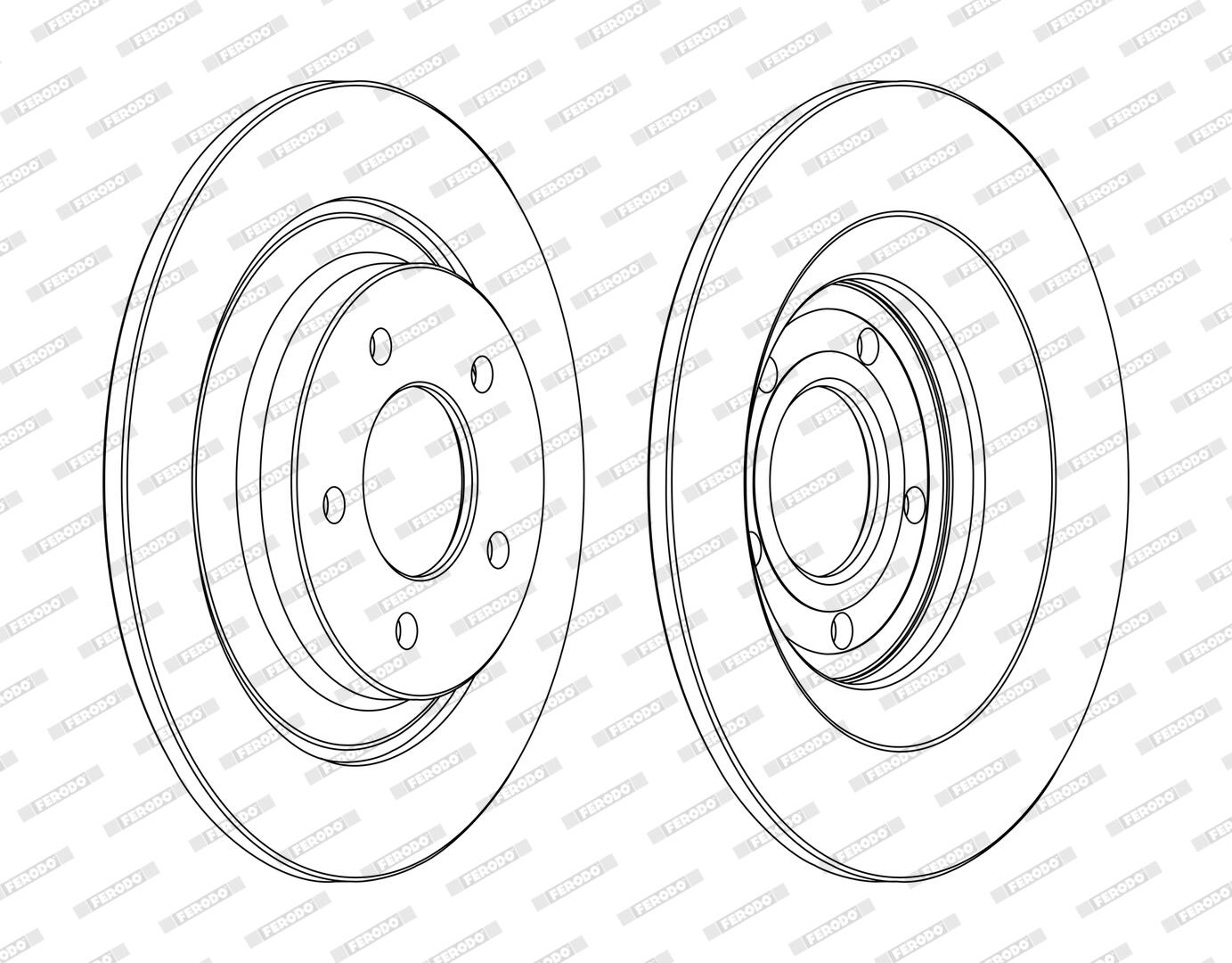 Диск гальмівний З ПОКРИТТЯМ MAZDA 5 (CR19) 2.0 2005.02-2010.12 FERODO (DDF1547C) Ferodo фото 2