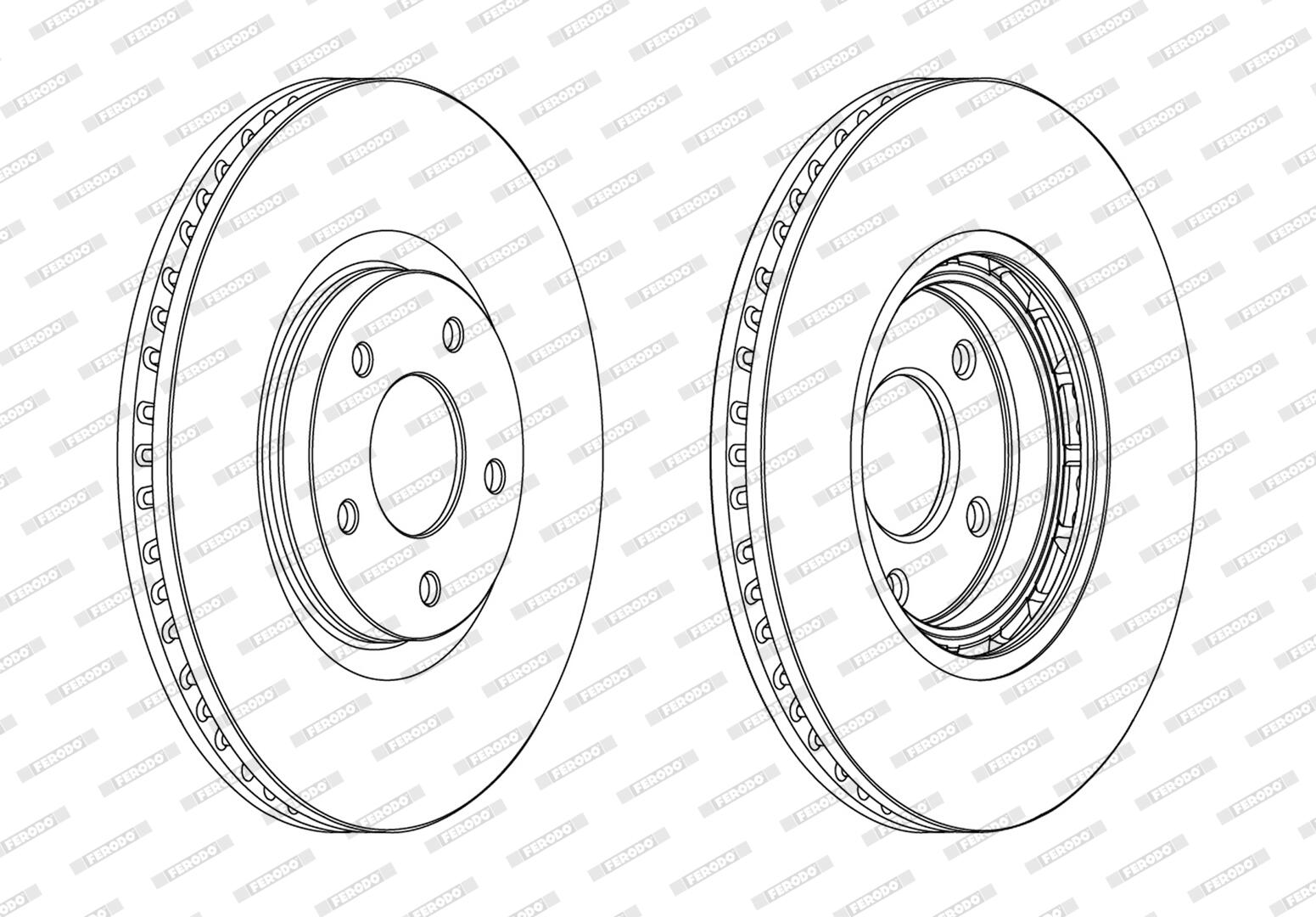 Диск гальмівний З ПОКРИТТЯМ NISSAN QASHQAI / QASHQAI +2 I (J10, NJ10, JJ10E) 2.0 FERODO (DDF1724C) Ferodo фото 2