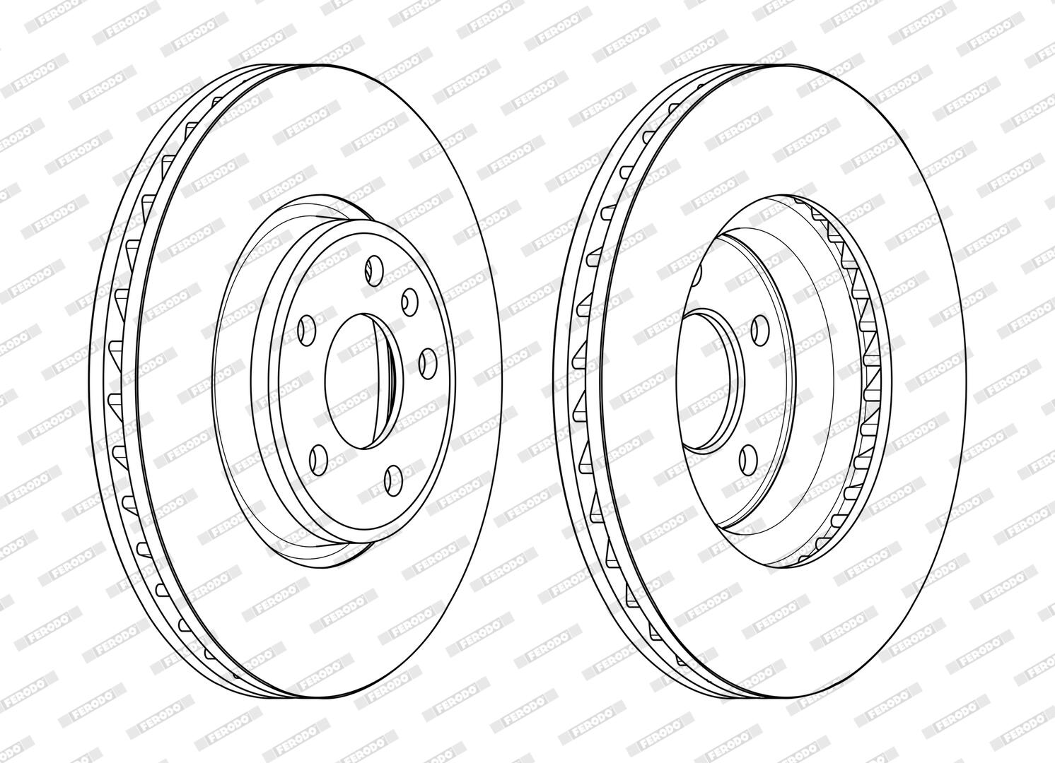 Диск гальмівний AUDI Q5 (FYB, FYG) 2.0 2016.05- FERODO (DDF2596C-1) Ferodo фото 2