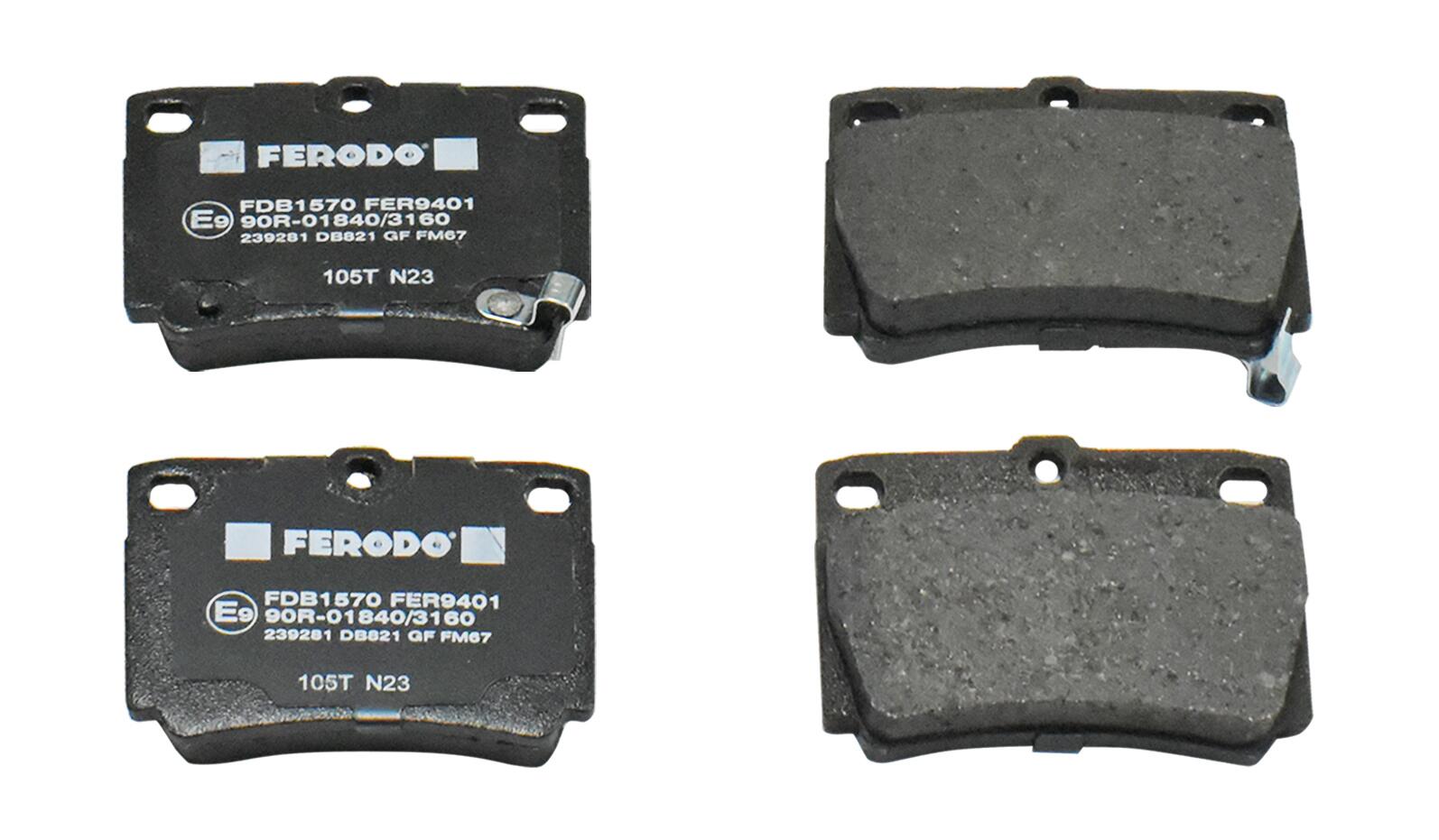 Колодки гальмівні дискові MITSUBISHI PAJERO SPORT II (KH_, KG_) 2.5 2008.01- FERODO (FDB1570) Ferodo фото 2