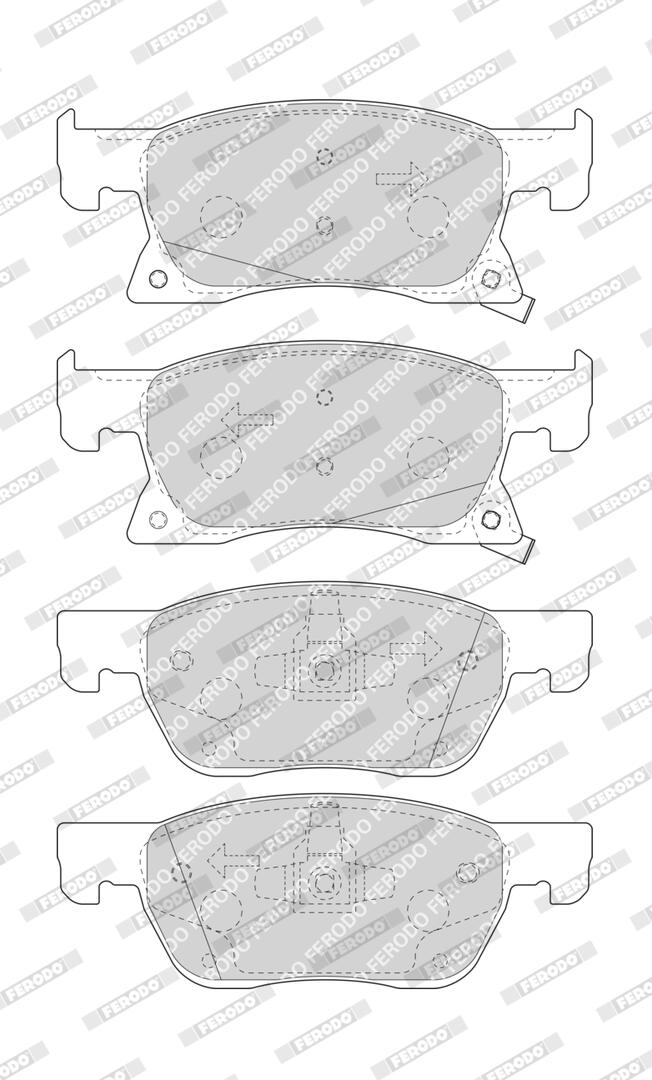 Колодки гальмівні дискові OPEL ASTRA K SPORTS TOURER (B16) 1.6 2015.11-2022.12 FERODO (FDB4933) Ferodo фото 2