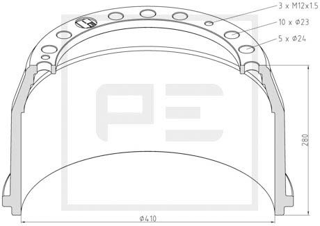 Гальмівні барабани AM MBD1003 для MAN F 90 24.372 DFS