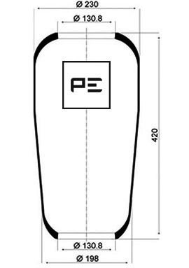 Пневморесори AK 8884 для MAN F 90 19.462 FS,19.462 FLS