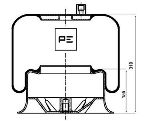 Пневморесори FI AGA8522 для MERCEDES-BENZ ATEGO 2 1323 LS, 1324 LS