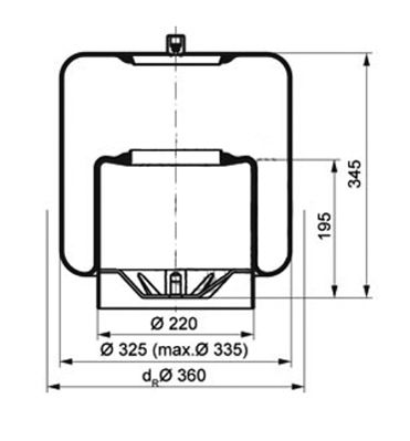 FI W01M588512 Пневморесора гумометалева MERCEDES-BENZ ACTROS MP2 / MP3 2051 S