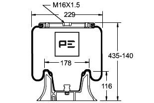 Пневморесори PE 084.192-71A для SCANIA P,G,R,T - series P 440, R 440