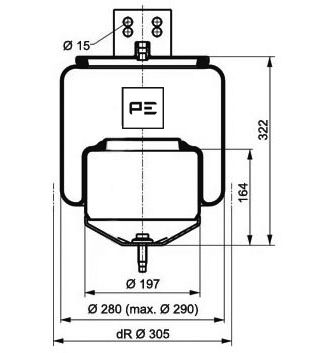 Пневморесори PE 084.264-72A для VOLVO FM 7 FM 7/290