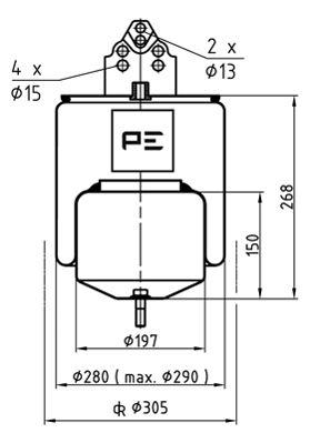 Пневморесори AK 87804K для VOLVO FM 7 FM 7/290