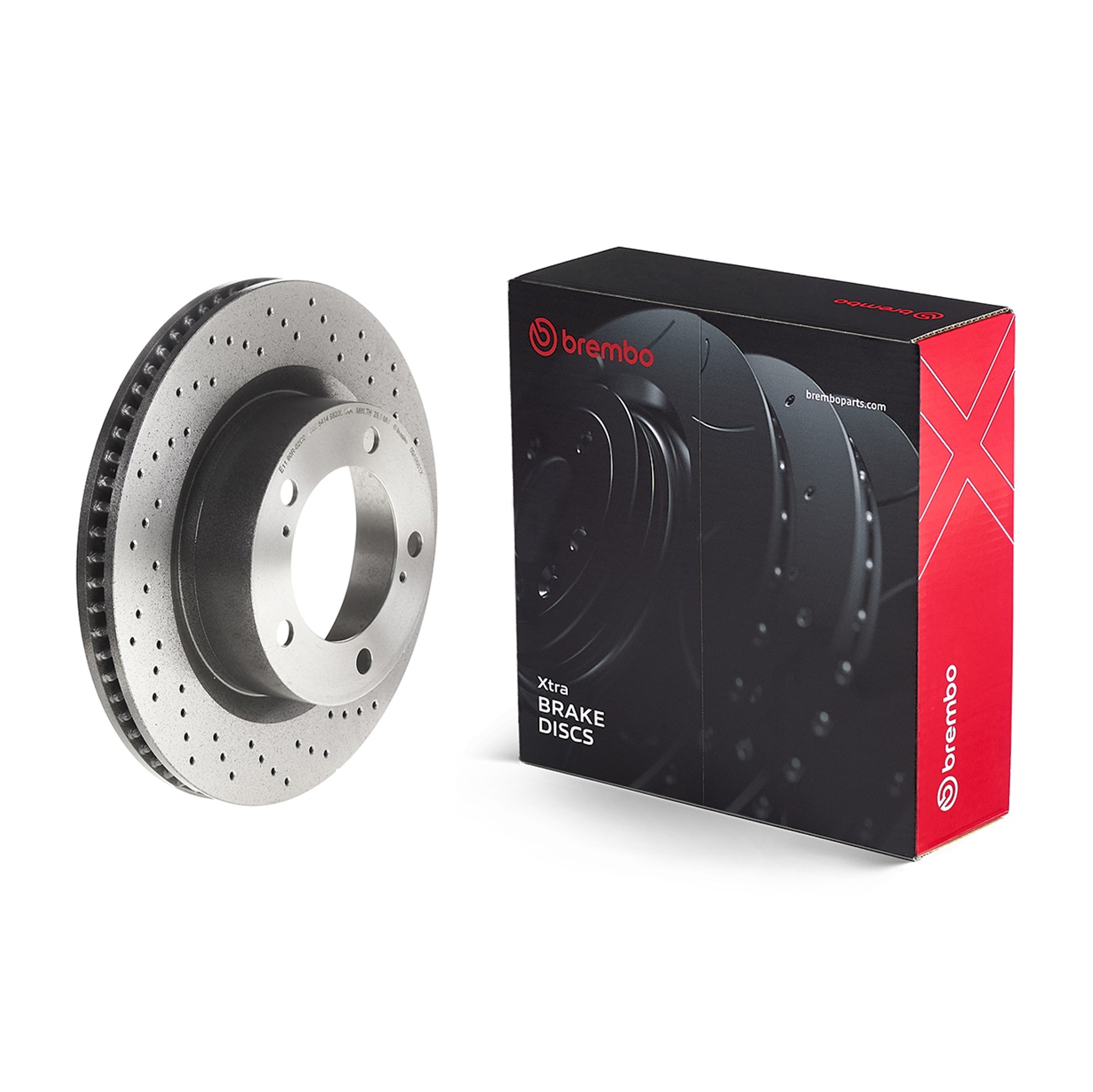 Диск гальмівний XTRA СЕРІЯ TOYOTA LAND CRUISER 200 (_J2_) 4.5 2007.08- BREMBO (09.A966.1X) BREMBO фото 2