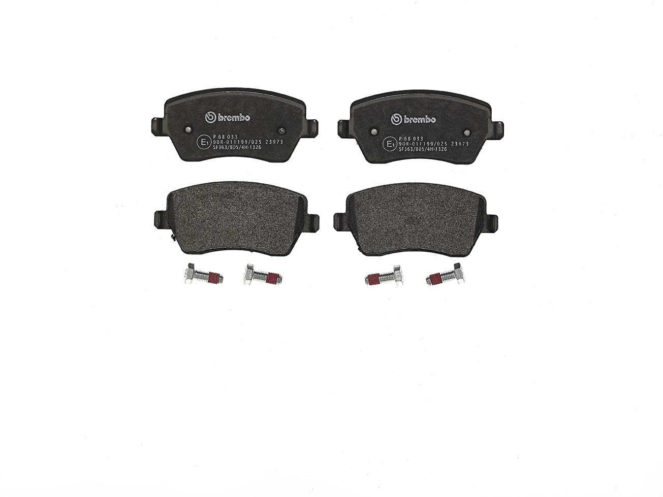 Колодки гальмівні дискові NISSAN NOTE (E11, NE11) 1.6 2005.01-2013.08 BREMBO (P68033) BREMBO фото 2