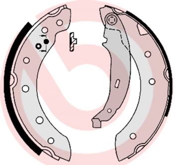 Колодки гальмівні барабанні (комплект 4 шт) DACIA LOGAN (LS_) 1.4 2004.08- BREMBO (S 61 520) BREMBO фото 2
