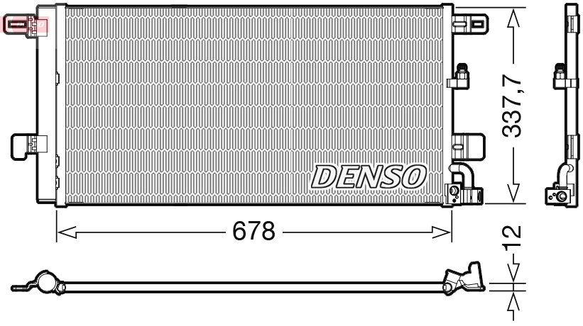 Конденсер кондиціонера AUDI RS 4 (B9) (17-) 2.9 TFSI|AUDI RS 5 (F5) (17-) 2.9 TFSI|AUDI DENSO (DCN02001) Denso фото 2