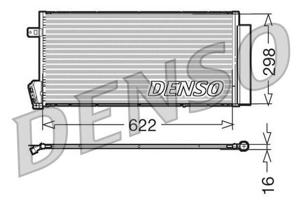 Конденсер кондиціонера FIAT DOBLO CARGO (263_) 1.3 2010.02 - 2023.12 1.3 D MULTIJET 199 DENSO (DCN09018) Denso фото 2