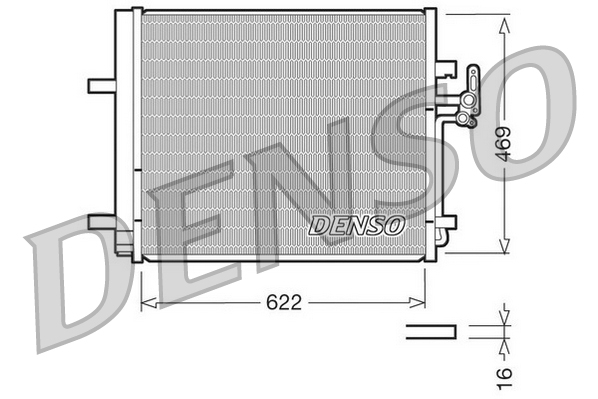 Конденсер кондиціонера FORD GALAXY - MONDEO IV - S MAX - S80 II - V70 III - XC70 II DENSO (DCN10016) Denso фото 2