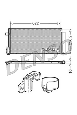 Конденсер кондиціонера OPEL CORSA D (S07) 1.2 (L08, L68) 2006.07 - 2015.04 DENSO (DCN13110) Denso фото 2