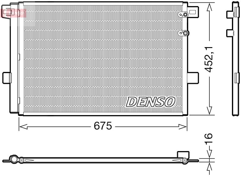 Конденсер кондиціонера VW AMAROK (2HA, 2HB, S1B, S6B, S7A, S7B, AGD) 2 2012.07 - 2.0 TDI DENSO (DCN32065) Denso фото 2