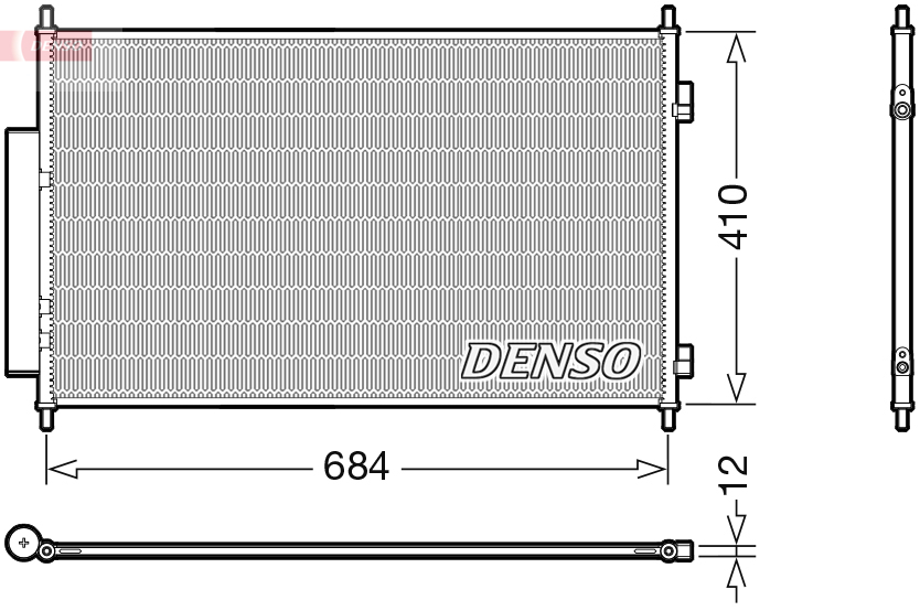 Конденсер кондиціонера HONDA HR-V (RU) (15-) 1.5 I|HONDA HR-V (RU) (15-) 1.6 I-DTEC DENSO (DCN40027) Denso фото 2