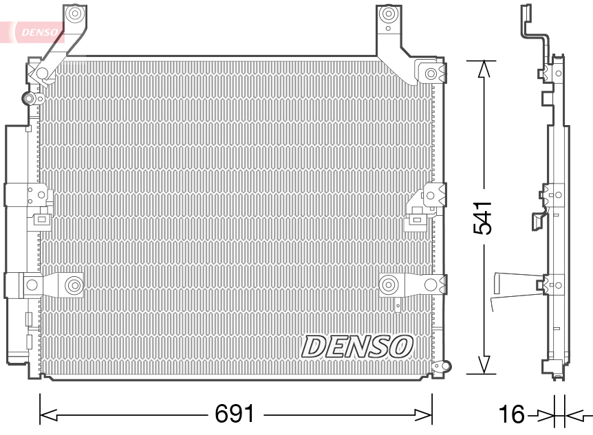 Конденсер кондиціонера TOYOTA LAND CRUISER TDI 4.2 1HD-FTE _J7_ 01-09-2001 -,TOYOTA LAND DENSO (DCN50032) Denso фото 2