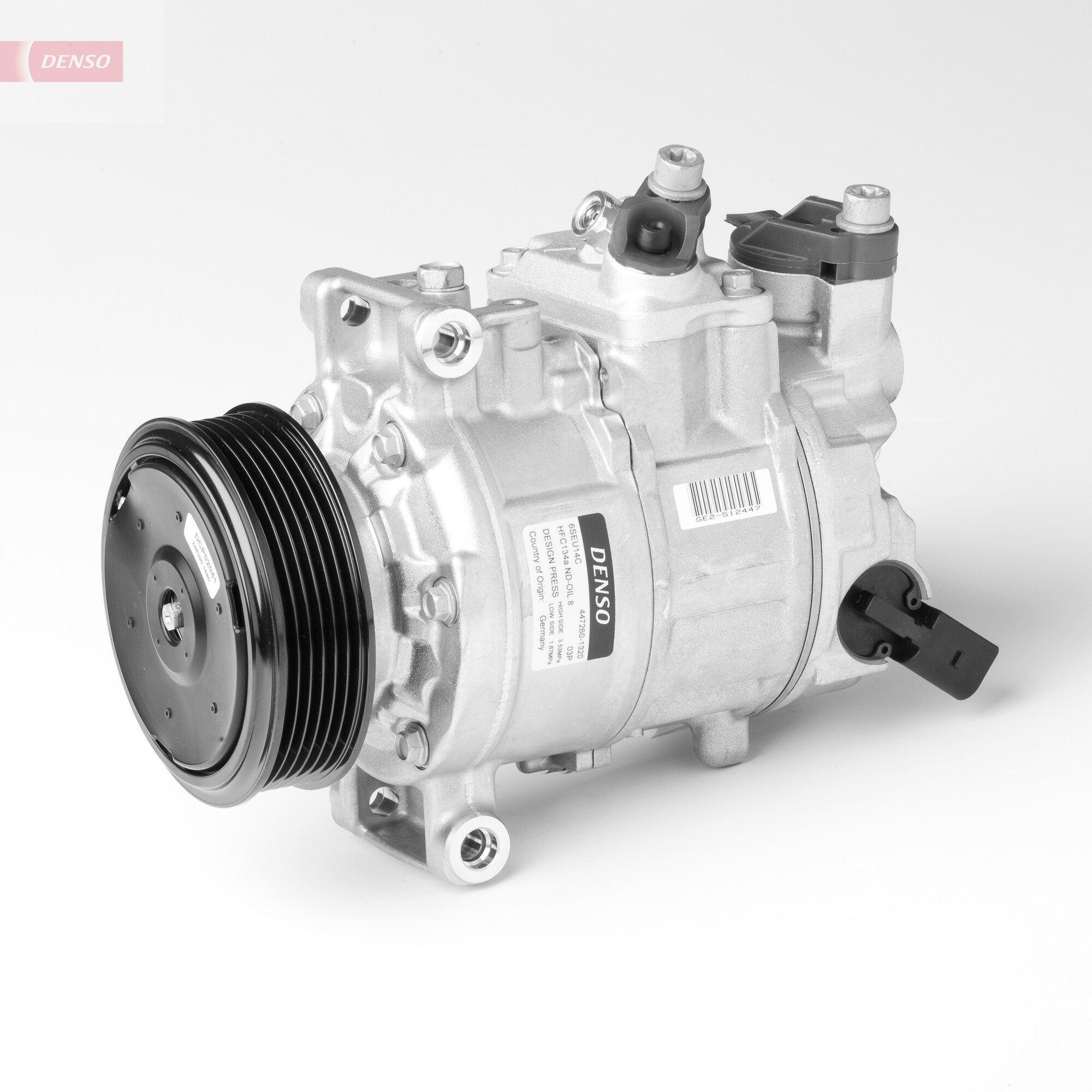 Компресор кондиціонера AUDI A4 1.6-2.0 T/TFSI, 1.9-3.0 TDI (11.2002 > 03.2009)/SEAT EXEO DENSO (DCP02041) Denso фото 2