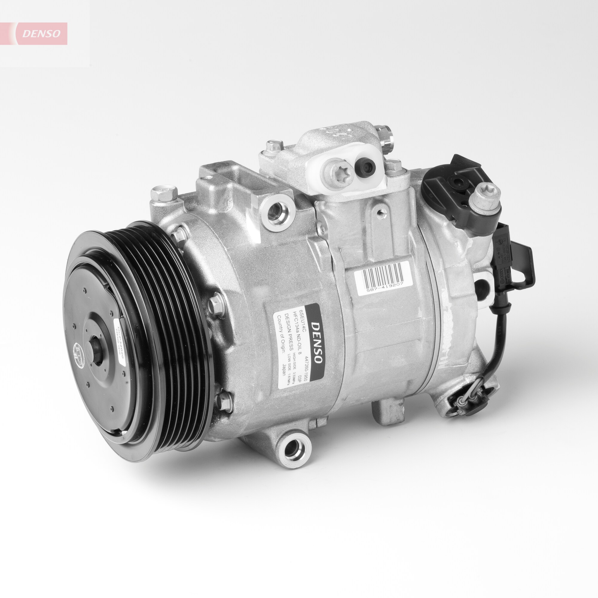 Компресор кондиціонера SEAT IBIZA 1.4 R4 1390 10-02 > 6SEU17C R134A DENSO (DCP32020) Denso фото 2